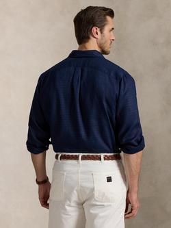 Ralph Lauren Big & Tall Linen Shirt, Newport Navy - view 2, Newport Navy