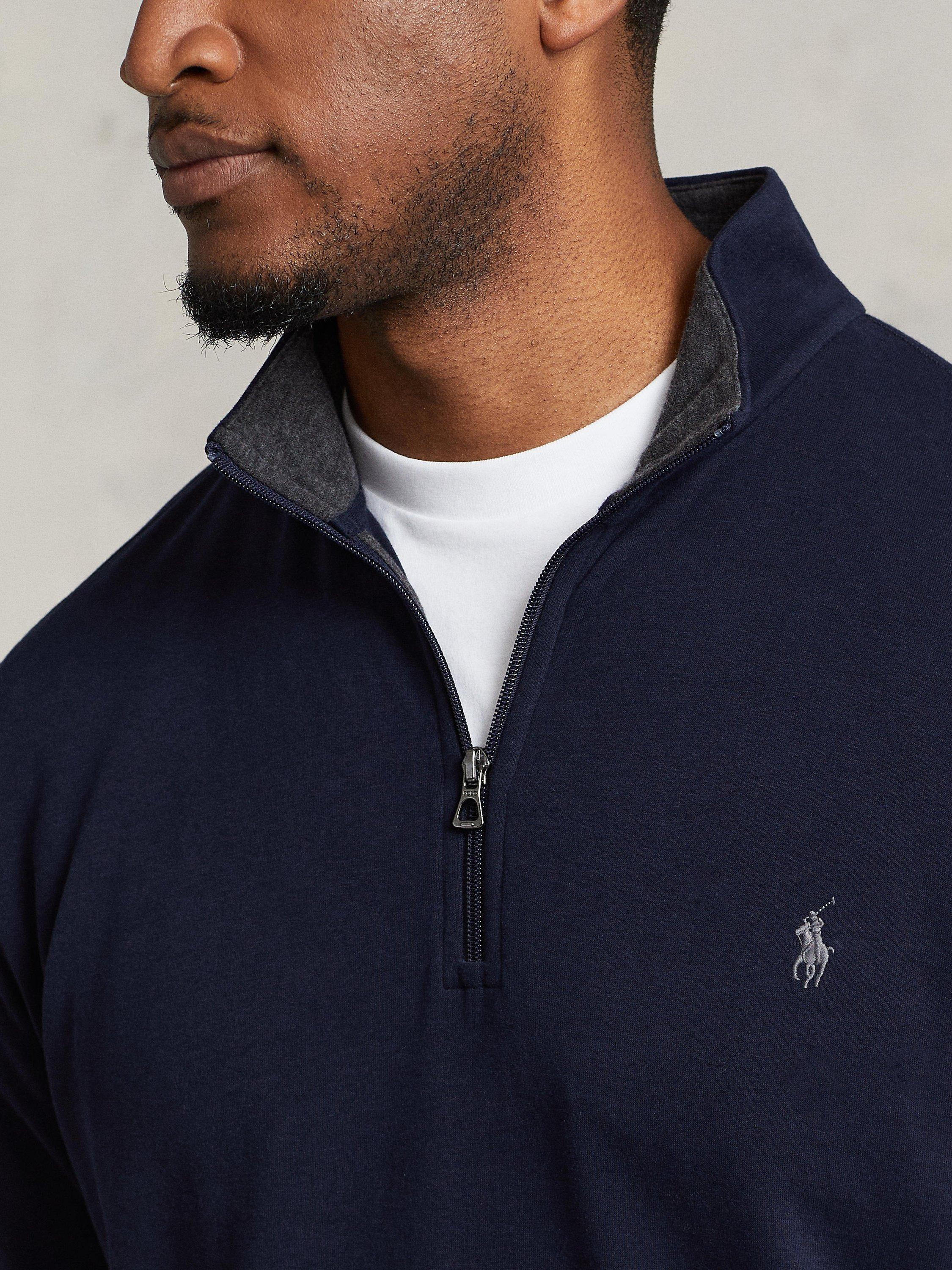 Product image 3 of 5, which shows Ralph Lauren Big & Tall Quarter Zip Jumper, Aviator Navy/C9678, 2XB