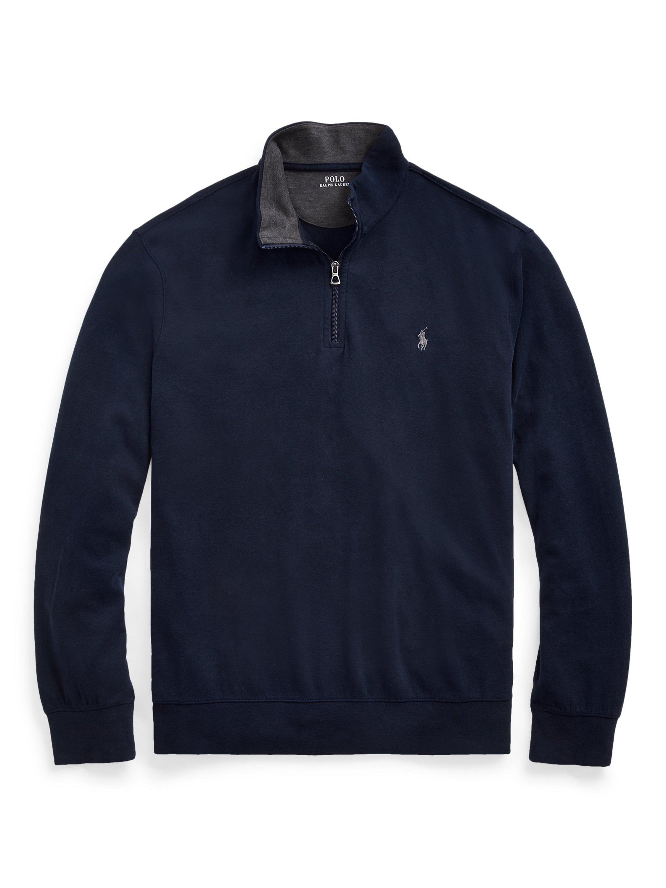 Product image 5 of 5, which shows Ralph Lauren Big & Tall Quarter Zip Jumper, Aviator Navy/C9678, 2XB