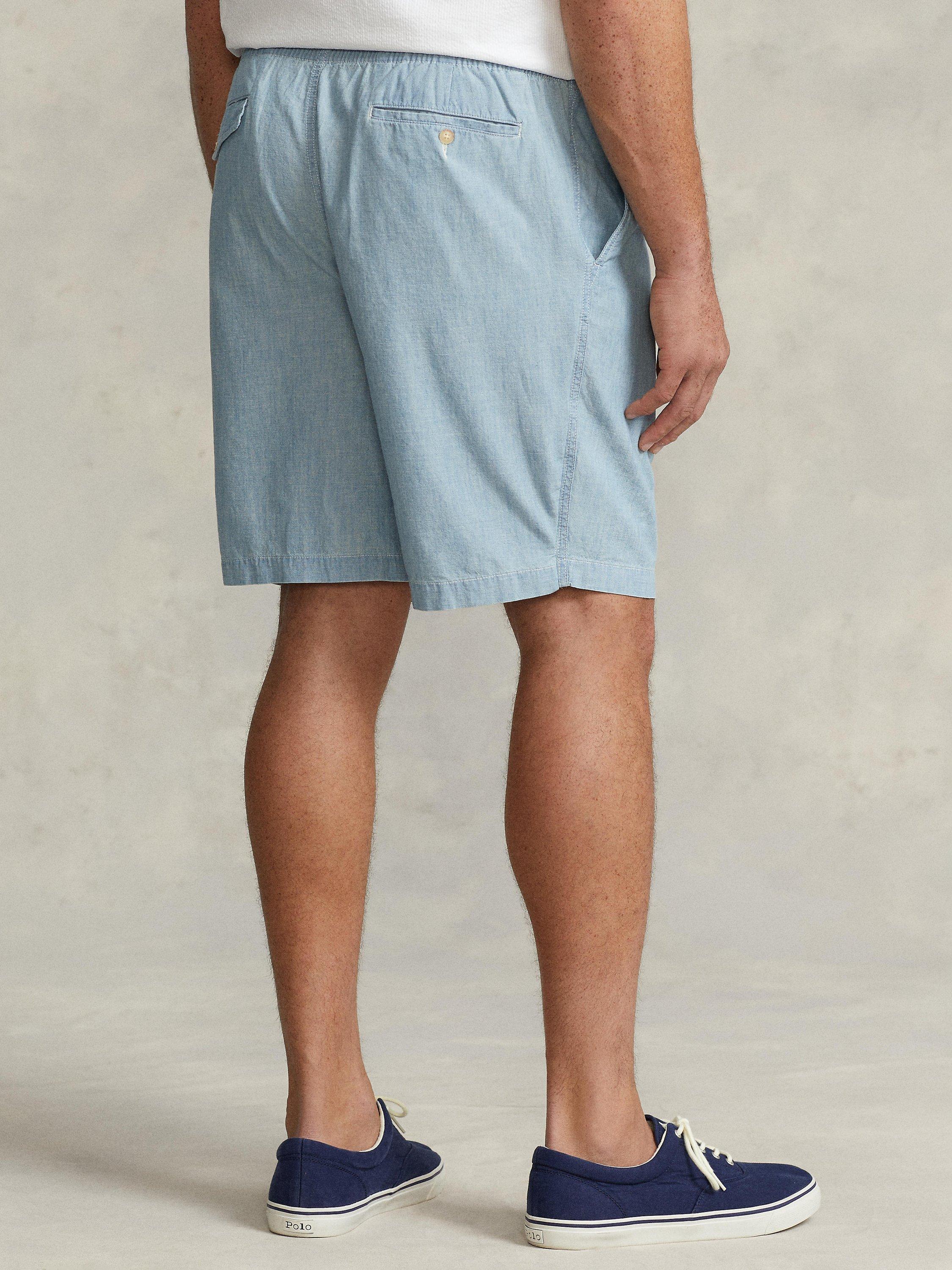 Product image 2 of 5, which shows Ralph Lauren Big & Tall Prepster Chino Shorts, Chambray, 4XB
