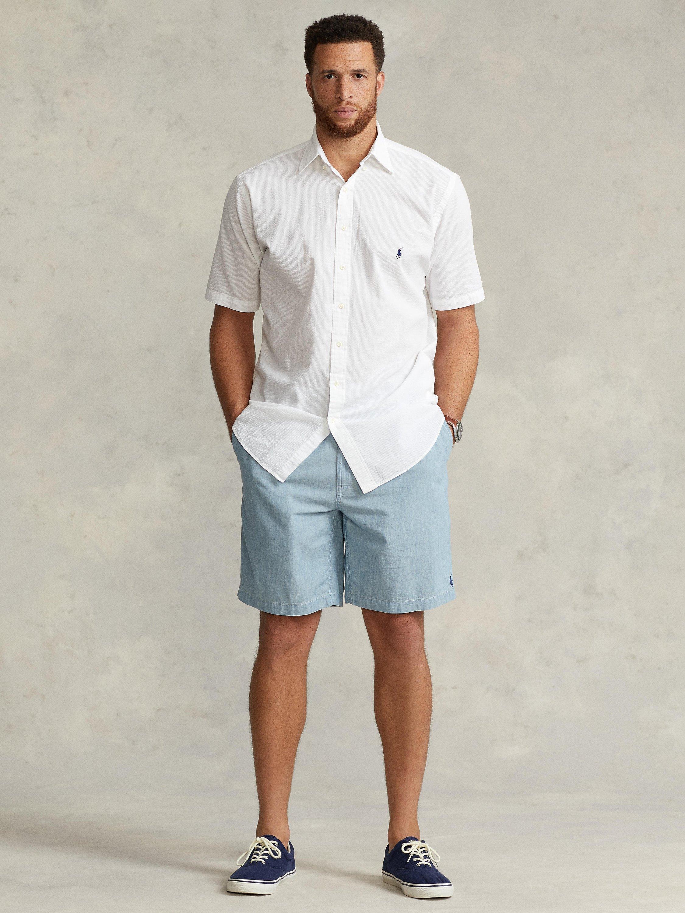 Product image 4 of 5, which shows Ralph Lauren Big & Tall Prepster Chino Shorts, Chambray, 4XB