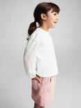 Mango Kids' Cindy Cotton Denim Skirt, Pink