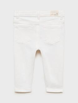 Mango Kids' Elena Jeans, White - view 2, White