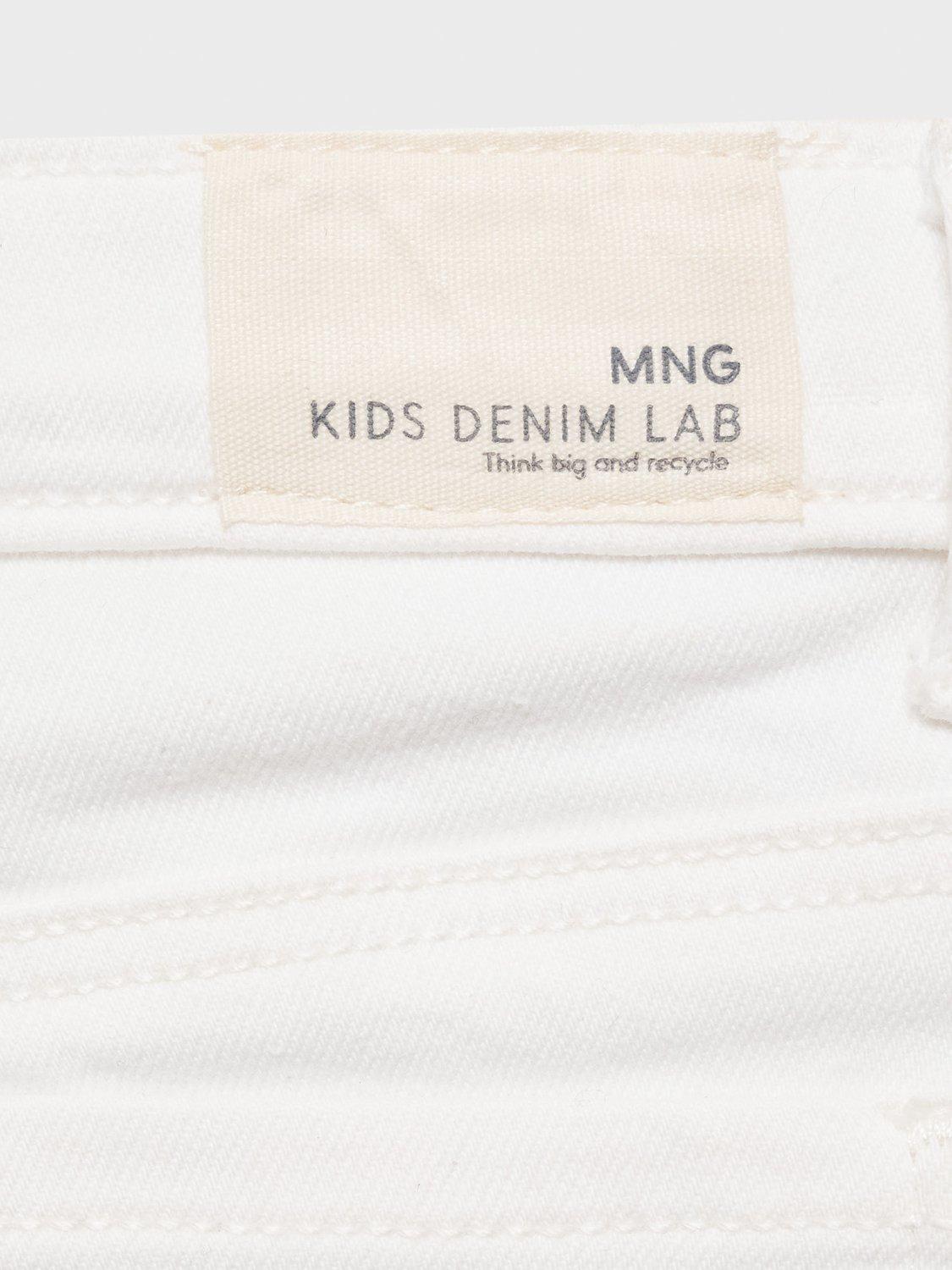 Product image 3 of 4, which shows Mango Kids' Elena Jeans, White, 12-18 months
