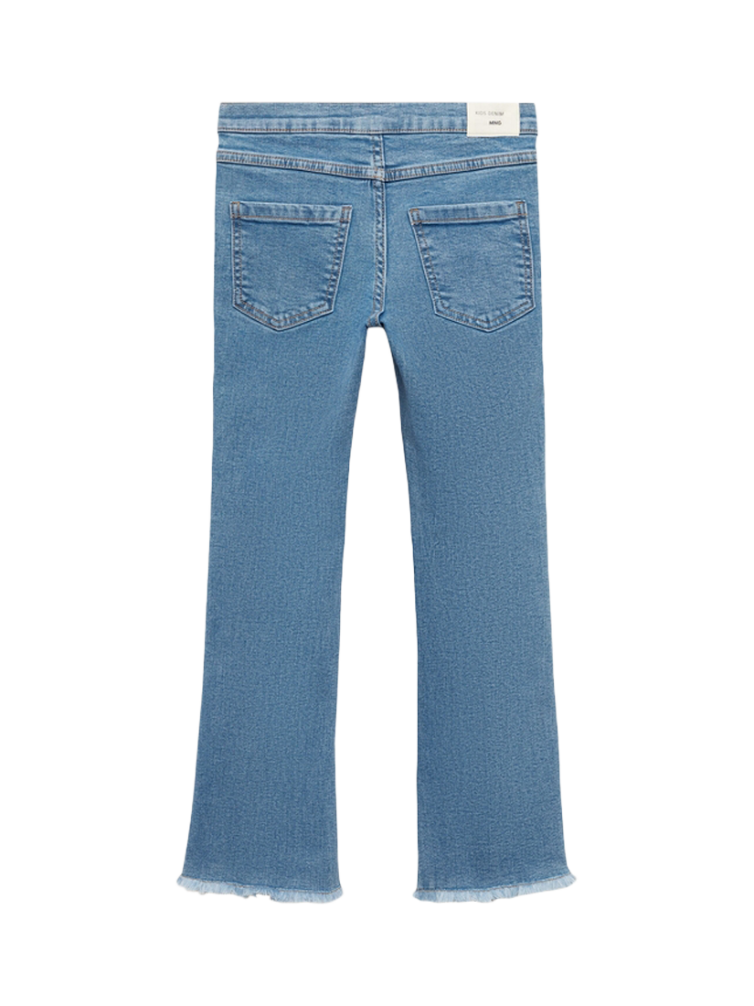 Product image 2 of 4, which shows Mango Kids' Trumpet Jeans, Open Blue, 10 years