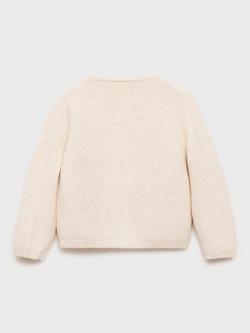Mango Baby Boba Cotton Blend Cardigan - view 2, Beige