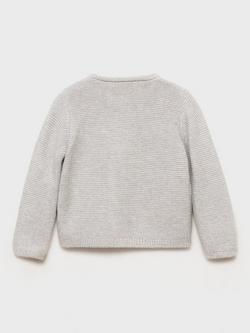 Mango Baby Boba Cotton Blend Cardigan - view 2, Medium Grey