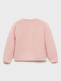 Mango Baby Boba Cotton Blend Cardigan - view 2, Pink