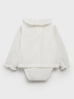 Mango Kids' Amazon Frilly Bodysuit, Natural White - view 2, Natural White