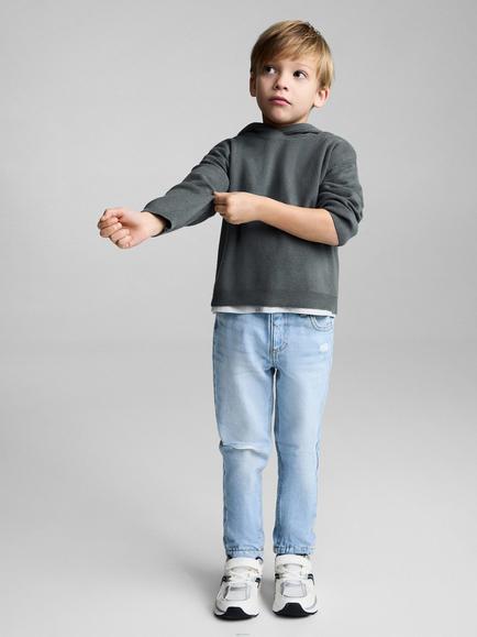 Mango Kids' Diego Hoodie, Medium Green, Medium Green