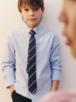 Mango Kids' Oxford Cotton Shirt, Pastel Blue