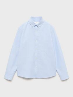 Mango Kids' Oxford Cotton Shirt - view 2, Pastel Blue