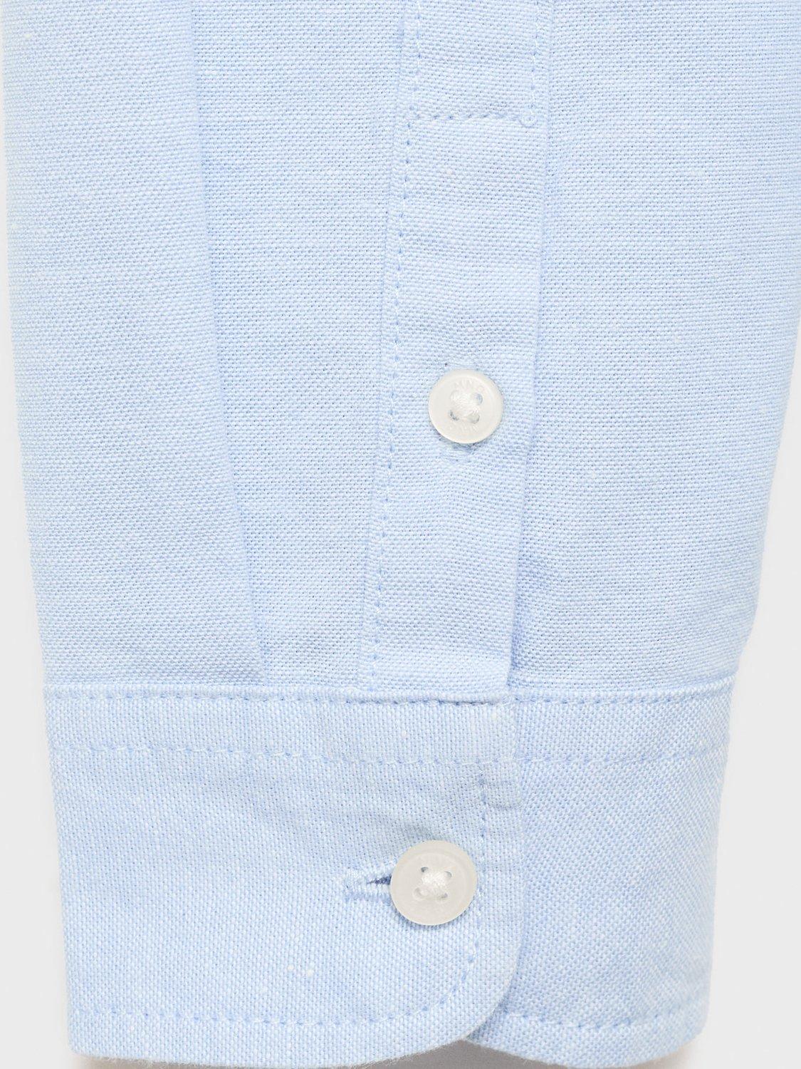 Product image 4 of 4, which shows Mango Kids' Oxford Cotton Shirt, Pastel Blue, 10 years