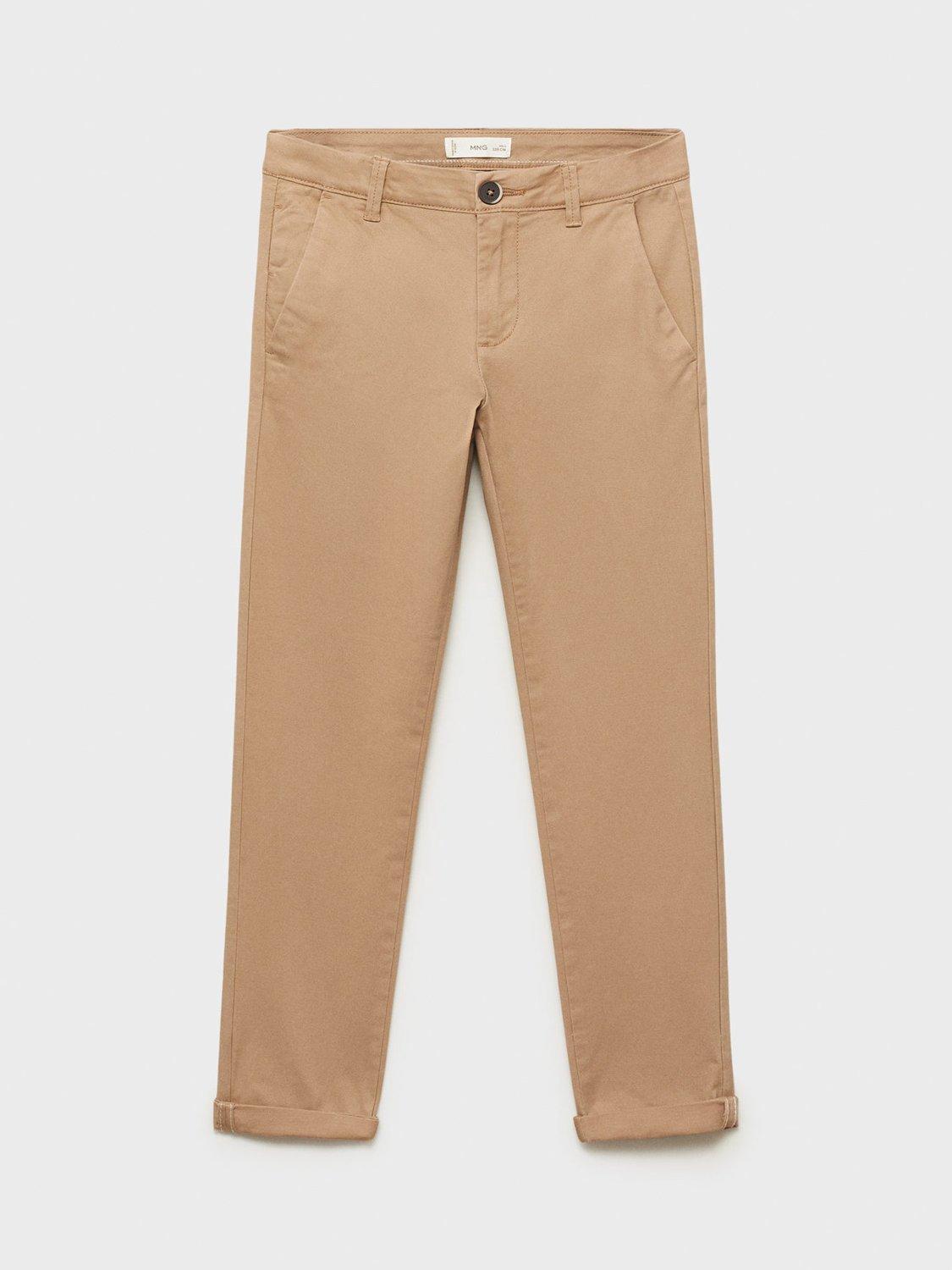 Product image 3 of 6, which shows Mango Kids' Slim Leg Chinos, Light Beige, 12 years