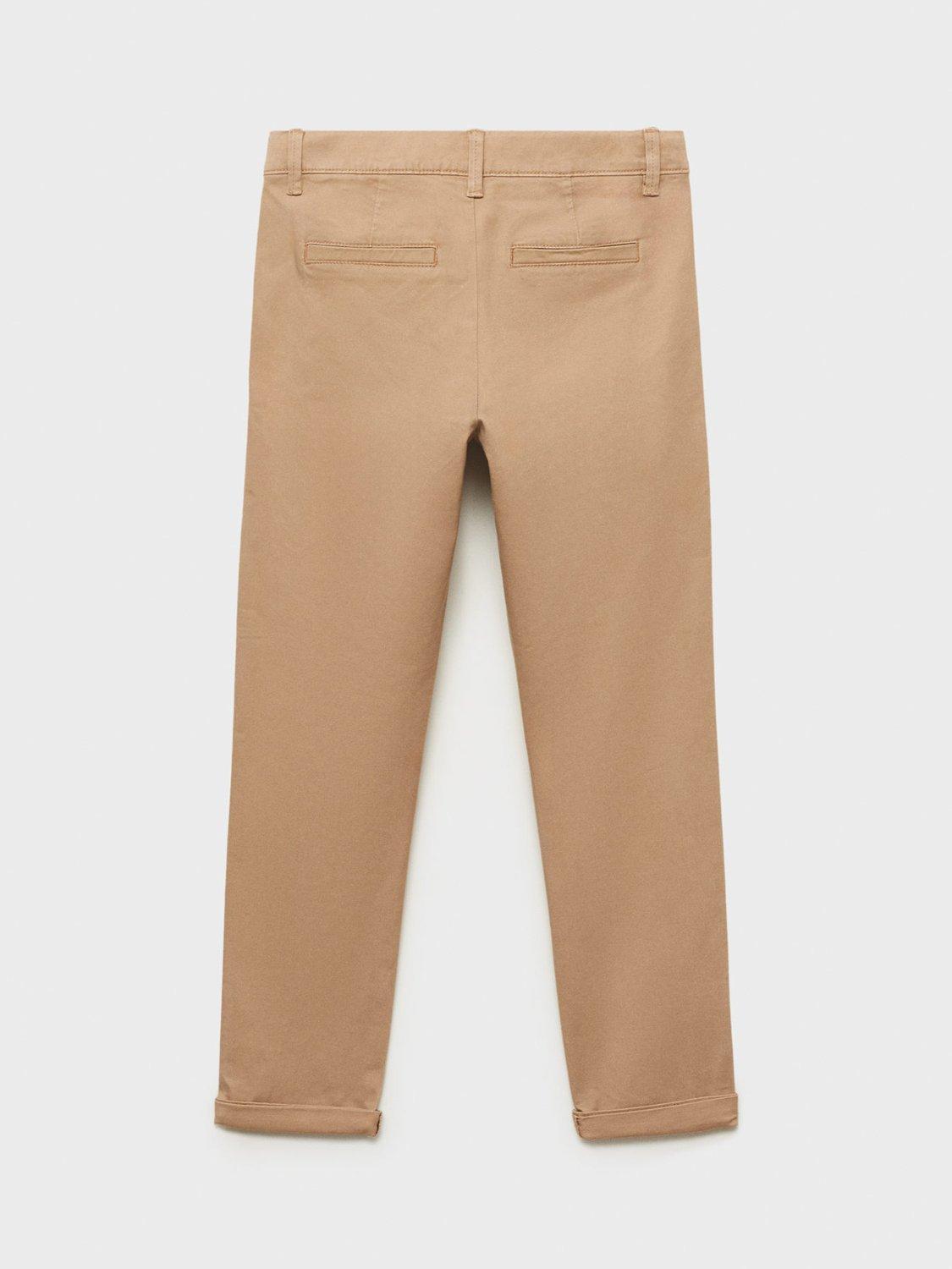 Product image 4 of 6, which shows Mango Kids' Slim Leg Chinos, Light Beige, 12 years