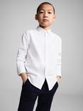Mango Kids' Piccolo Cotton Blend Chino Trousers, Navy