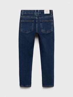Mango Kids' Slim Jeans, Navy - view 2, Navy