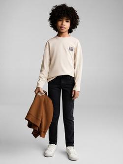 Mango Kids' Slim Fit Jeans - view 2, Open Grey