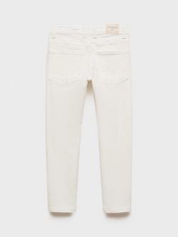 Mango Kids' Slim Jeans, White - view 2, White