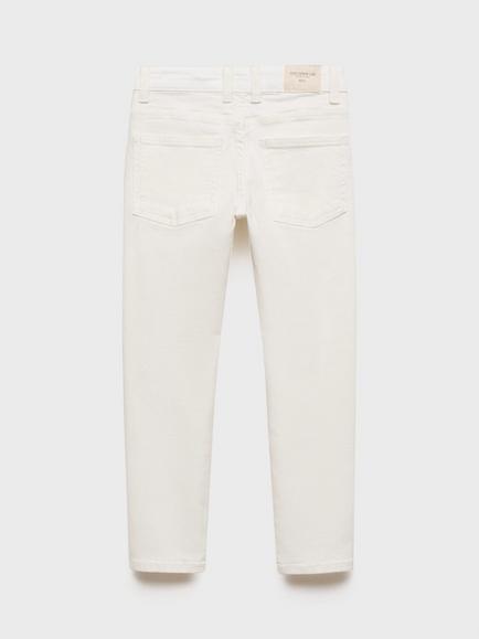 Mango Kids' Slim Jeans, White - view 2, White