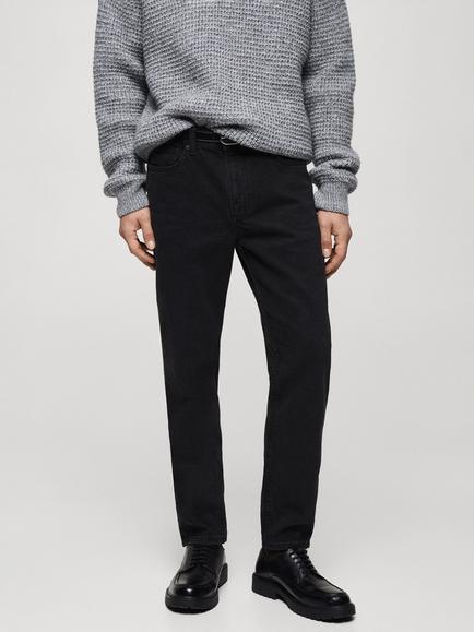 Mango Ben Slim Fit Jeans, Black