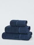 John Lewis Organic Turkish Cotton Towels, Dark Navy