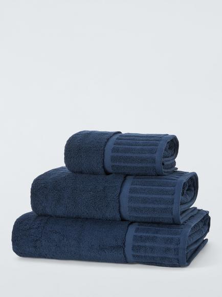 John Lewis Organic Turkish Cotton Towels, Dark Navy