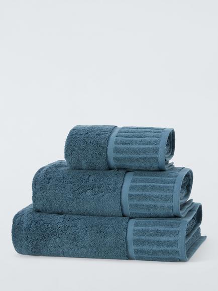 John Lewis Organic Turkish Cotton Towels, Bluestone