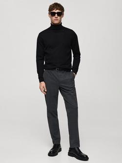 Mango Willy Wool Regular Fit Turtleneck Jumper - view 2, Black