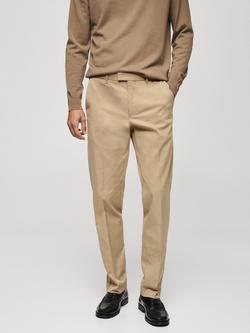 Mango Nicco Straight Leg Chinos, Light Beige, Light Beige