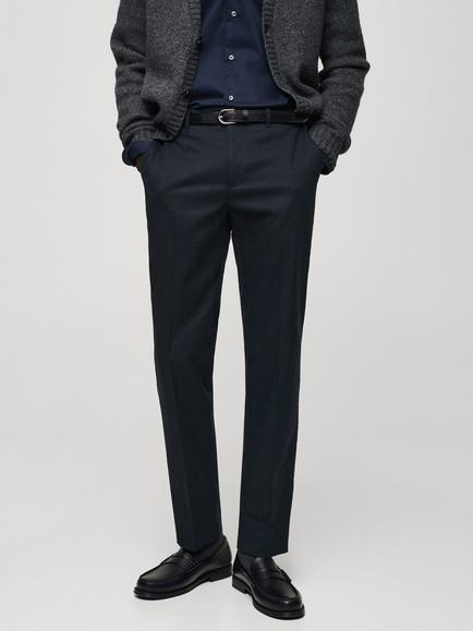 Mango Nicco Straight Leg Chinos, Navy, Navy