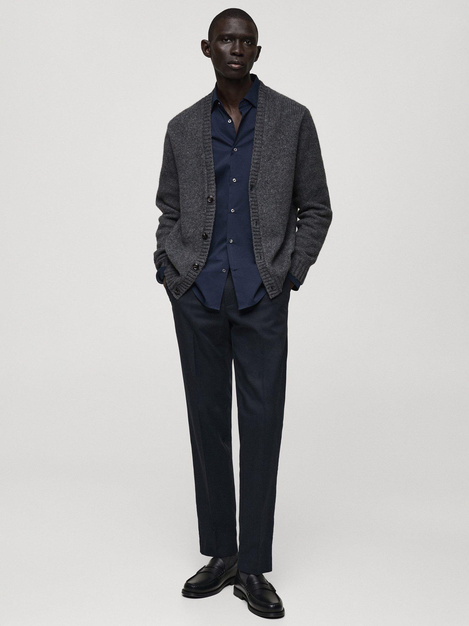 Product image 2 of 8, which shows Mango Nicco Straight Leg Chinos, Navy, 30