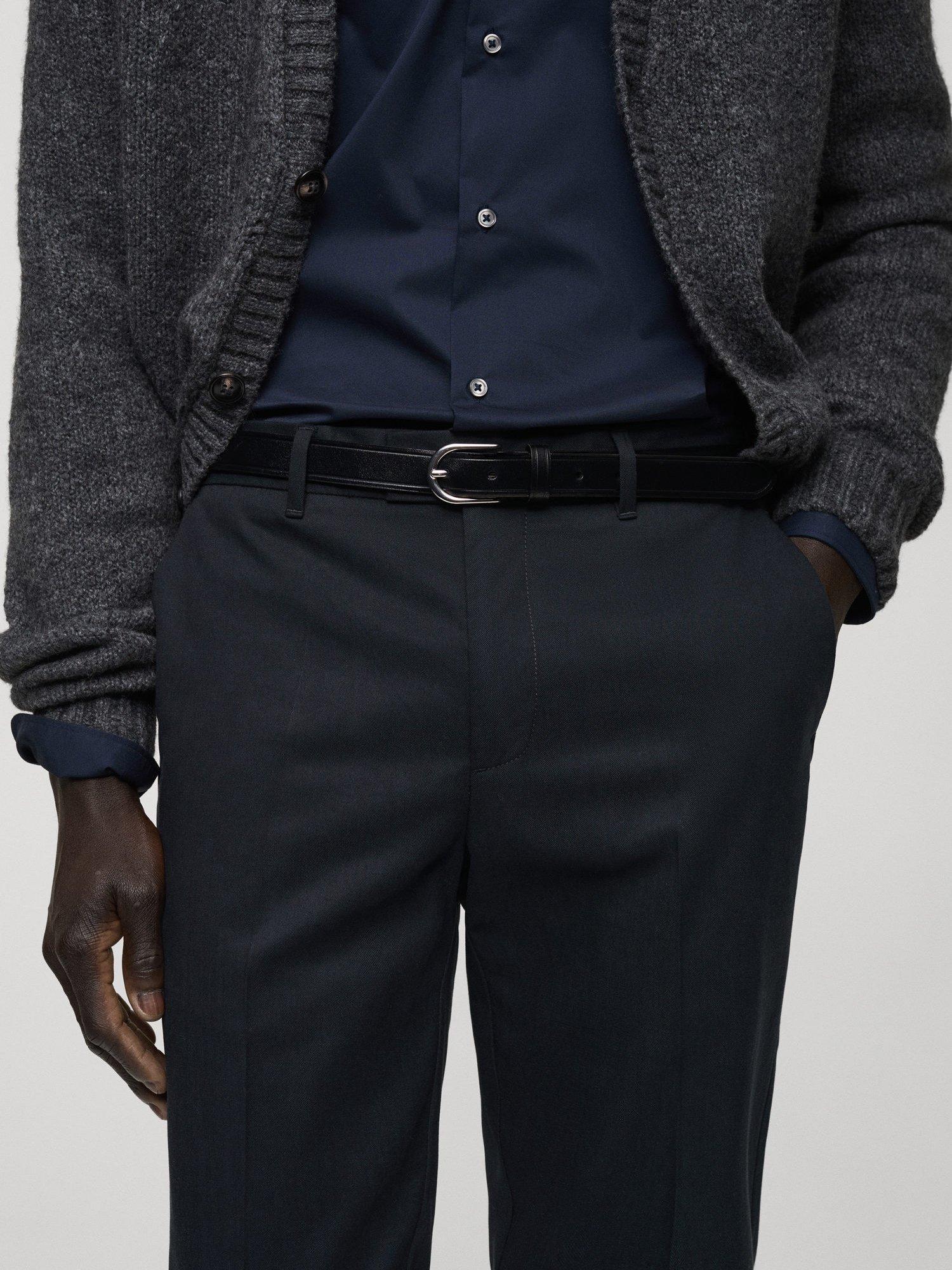 Product image 6 of 8, which shows Mango Nicco Straight Leg Chinos, Navy, 30