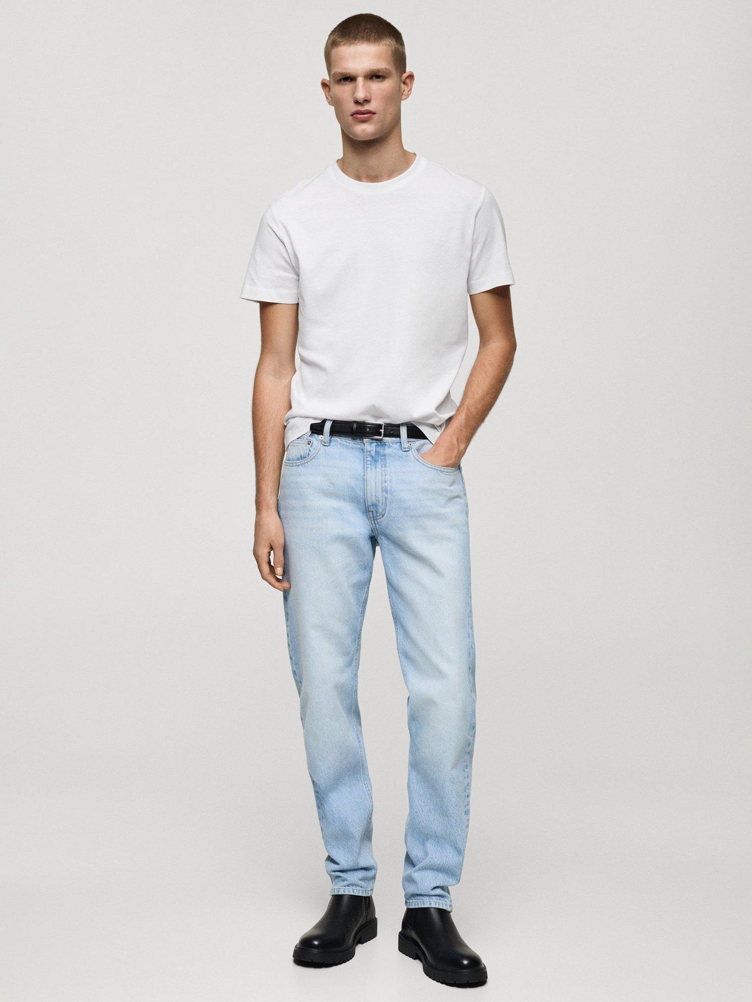 Product image 2 of 7, which shows Mango Cherlo Regular Fit Crew Neck Tee, White, L