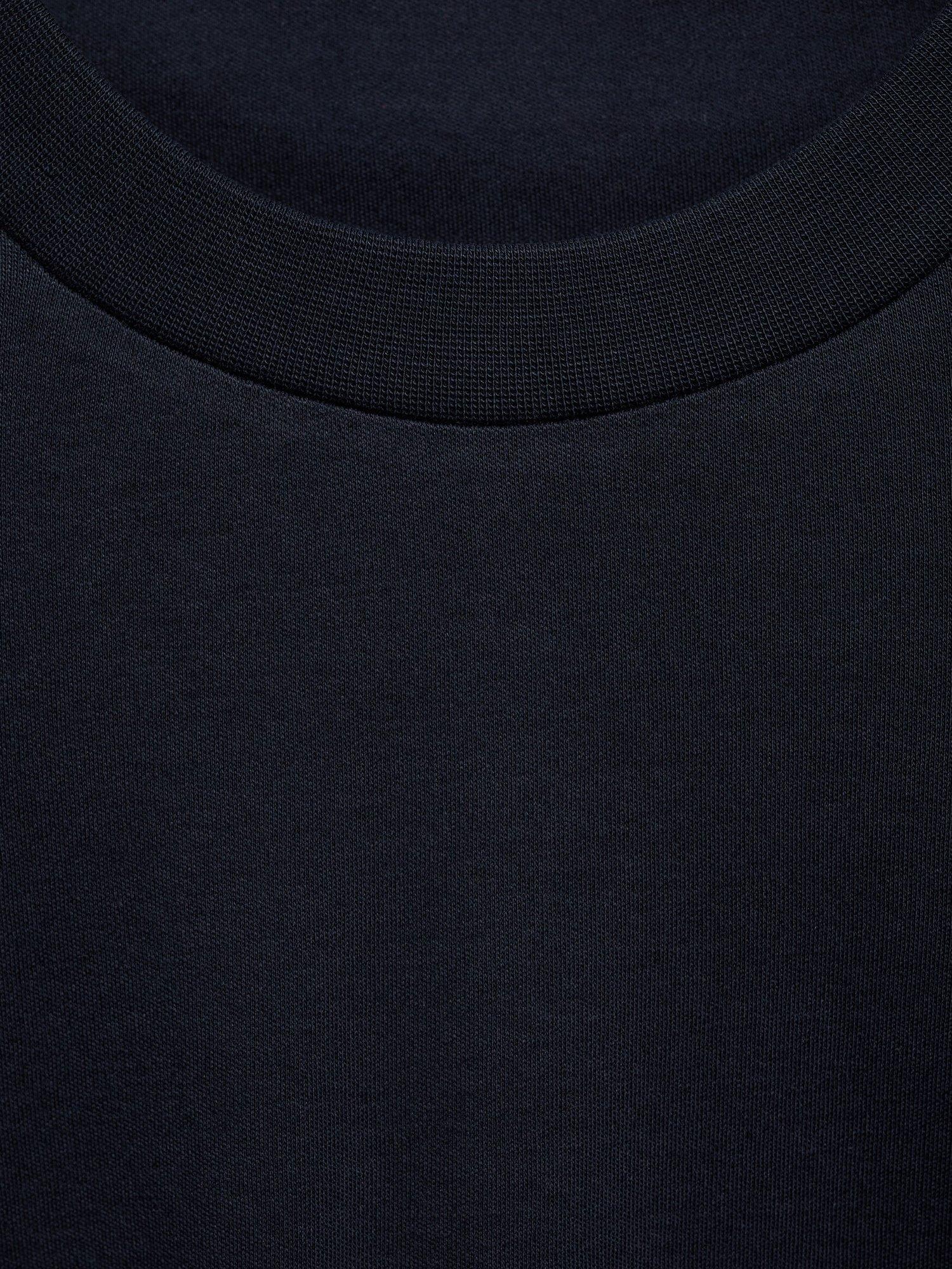 Product image 8 of 8, which shows Mango Gareth Cotton Long Sleeve Tee, Navy, XS