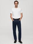 Mango Stretch Cotton Blend Regular Fit Short Sleeve T-Shirt