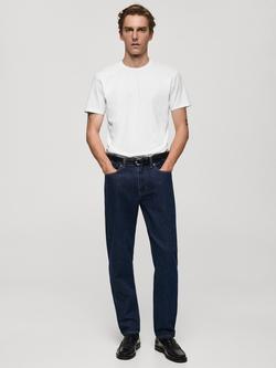 Mango Stretch Cotton Blend Regular Fit Short Sleeve T-Shirt - view 2, White