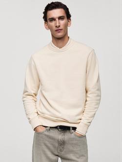 Mango Nola Regular Fit Sweatshirt, Light Beige