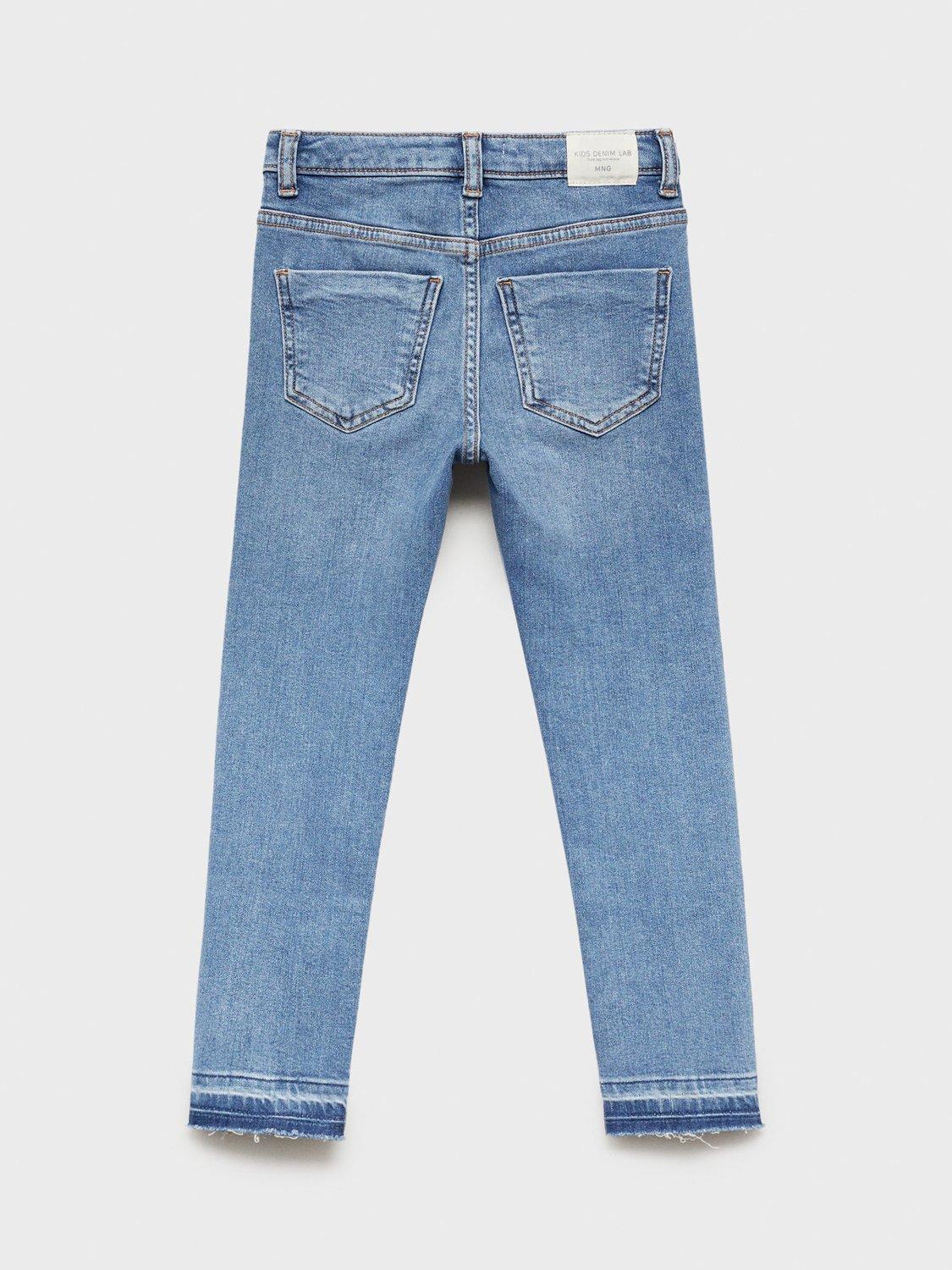 Product image 2 of 4, which shows Mango Kids' Skinny Jeans, Medium Blue, 11 years