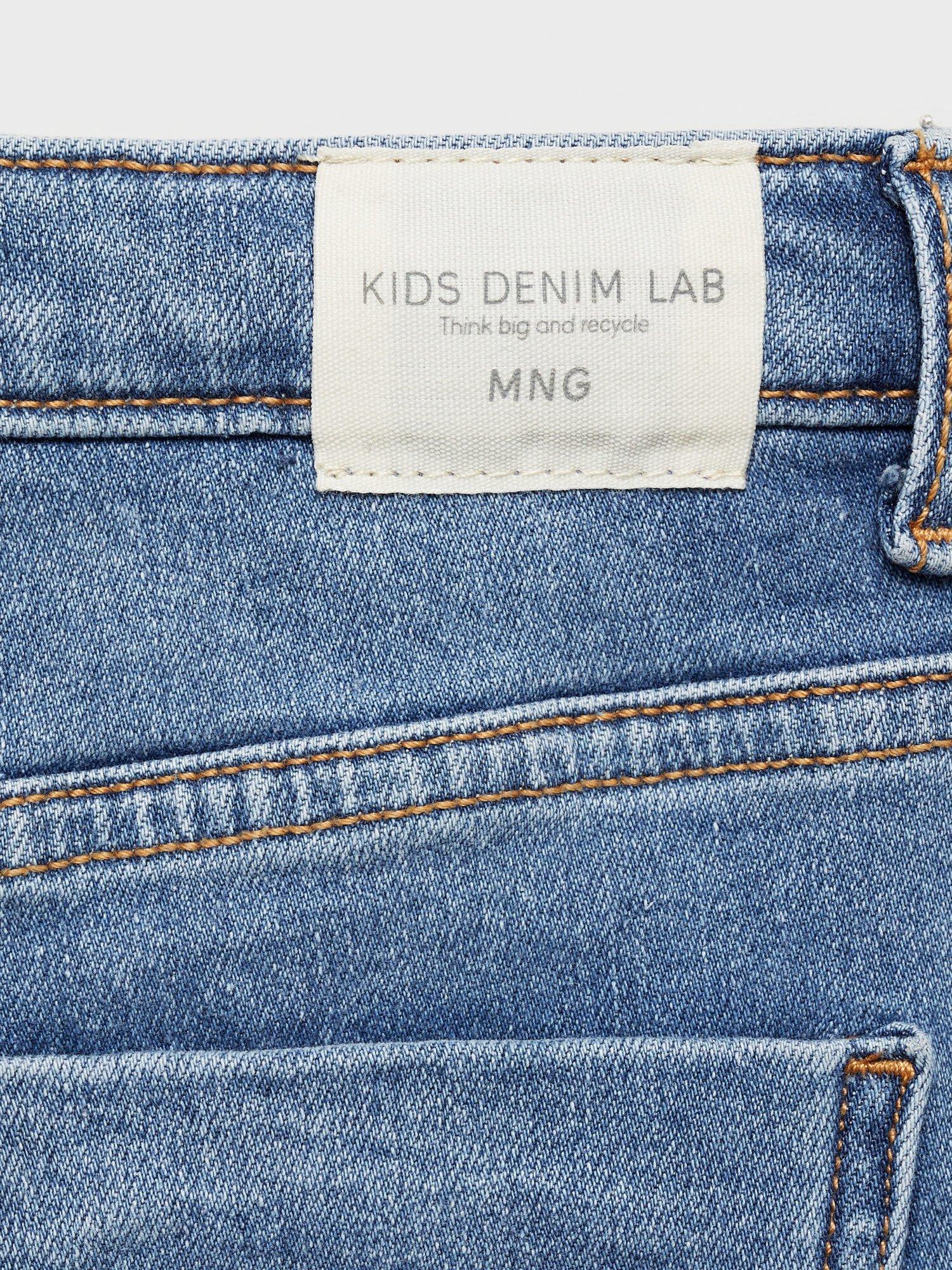 Product image 4 of 4, which shows Mango Kids' Skinny Jeans, Medium Blue, 11 years