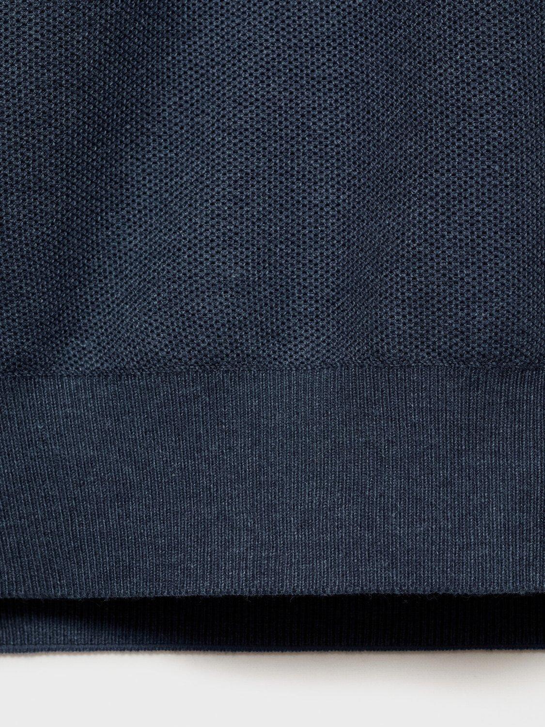Product image 5 of 8, which shows Mango Ten Half Zip Jumper, Medium Blue, L