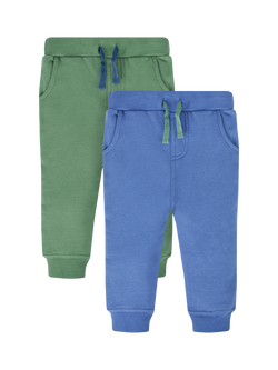 JoJo Maman Bébé Kids' Joggers, Pack of 2, Khaki, Khaki