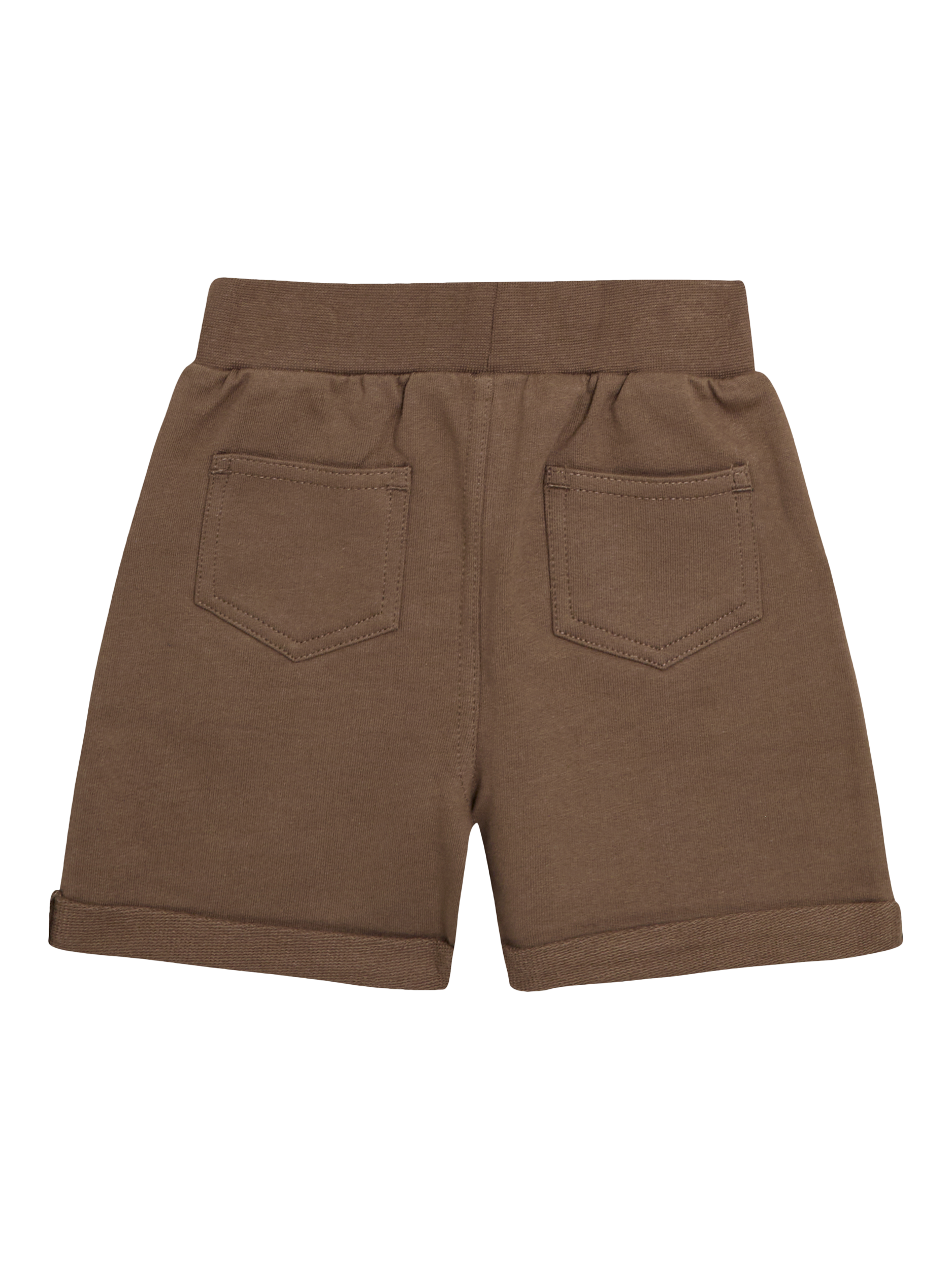 Product image 2 of 5, which shows JoJo Maman Bébé Kids' Jogger Shorts, Pack of 2, Natural, 0-3 months