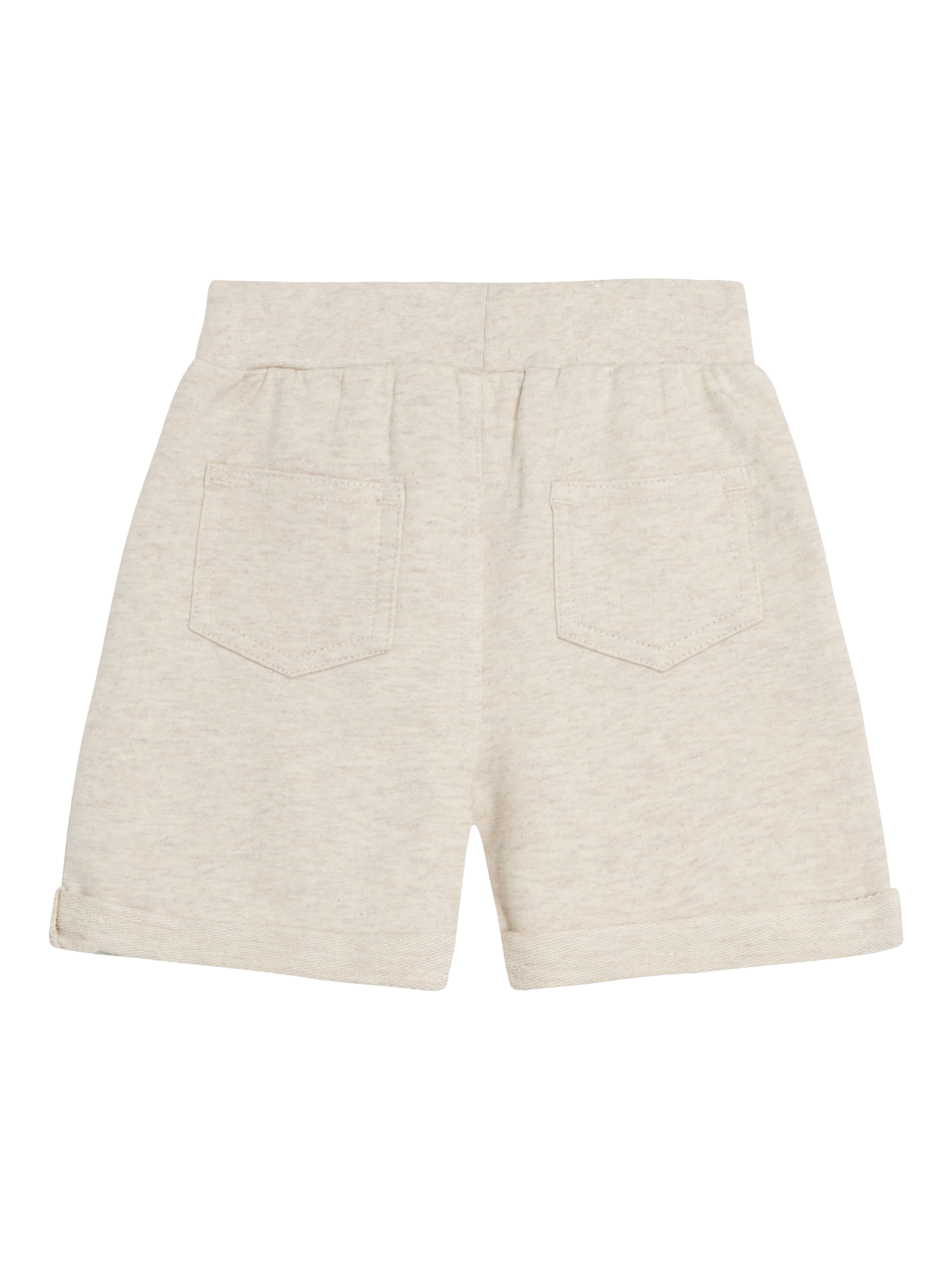 Product image 4 of 5, which shows JoJo Maman Bébé Kids' Jogger Shorts, Pack of 2, Natural, 0-3 months