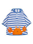 JoJo Maman Bébé Kids' Towelling Crab Poncho, Blue/Multi