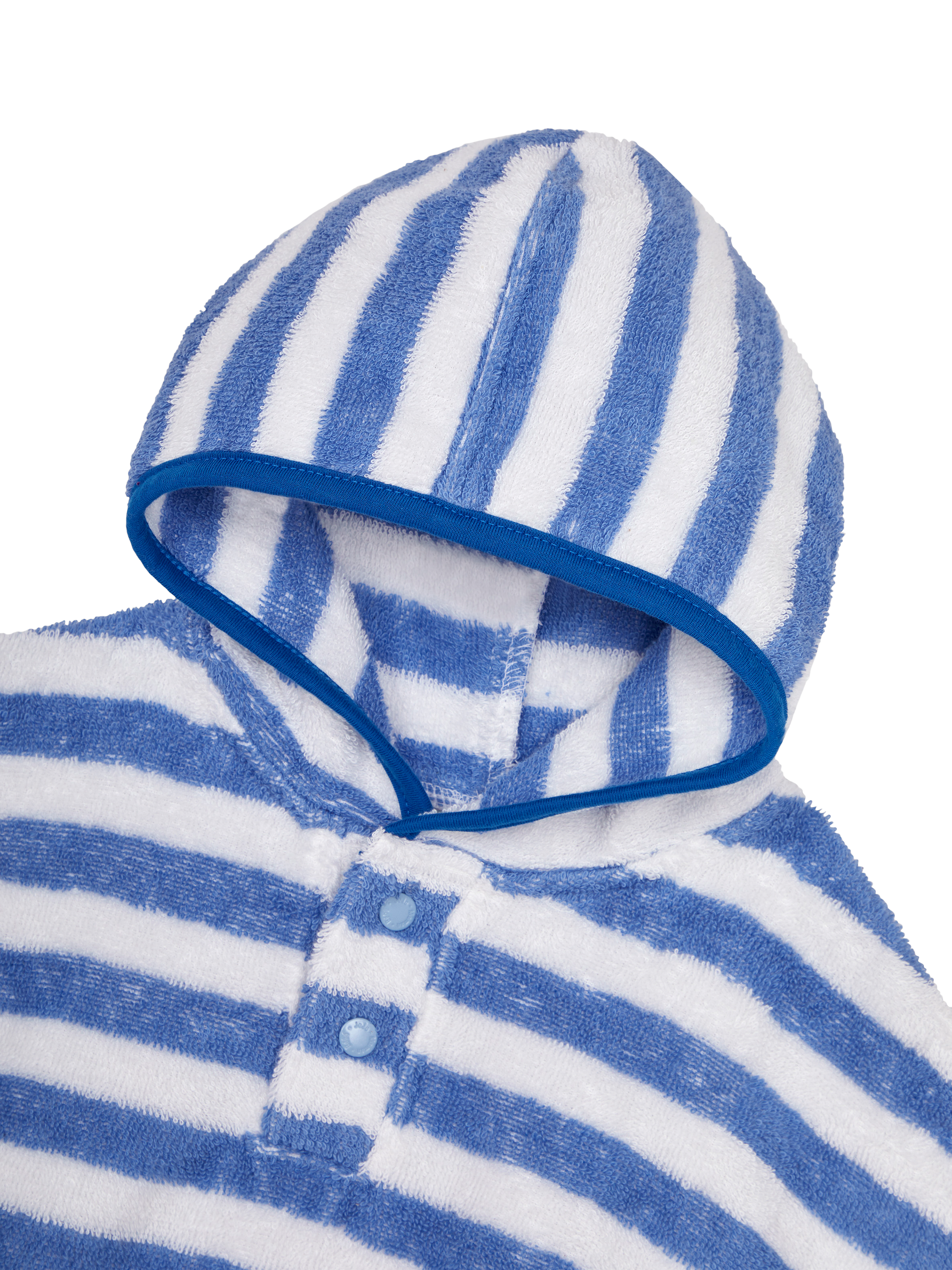 Product image 3 of 3, which shows JoJo Maman Bébé Kids' Towelling Crab Poncho, Blue/Multi, 1-2 years