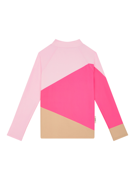 Toastie Kids' UV Long Sleeve Swim Top, Pink/Multi