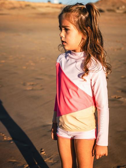 Toastie Kids' UV Long Sleeve Swim Top - view 2, Pink/Multi