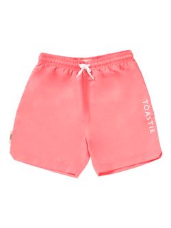 Toastie Kids' UV Swim Board Shorts, Salmon, Salmon