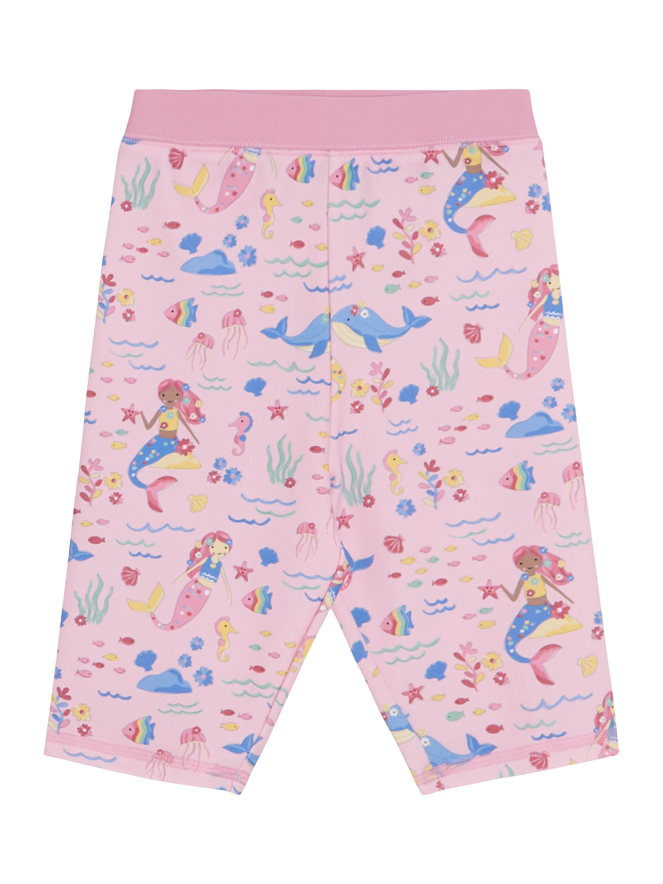 Product image 4 of 5, which shows JoJo Maman Bébé Kids' Mermaid Swim Top & Shorts Set, Seaspray, 2-3 years